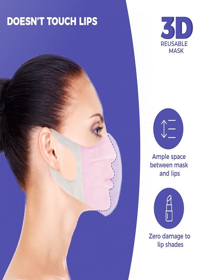 Careview CARE VIEW N95 3 Dimensional Disposable Face Mask with 4 Layered Filtration, SITRA and BIS(ISI) certified & Incredibly Soft Spandex Non Woven Fabric Ear loop (PINK, PACK OF 50) - Image 5